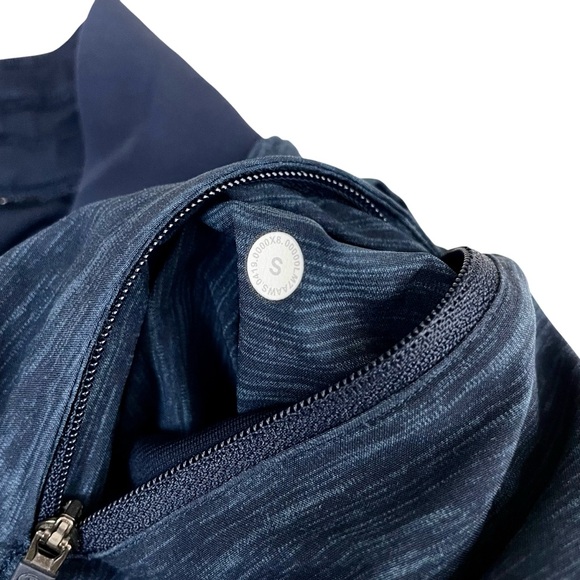 lululemon Men’s T.H.E. Short Linerless 9” Heather Iron Blue True Navy - Picture 12 of 16